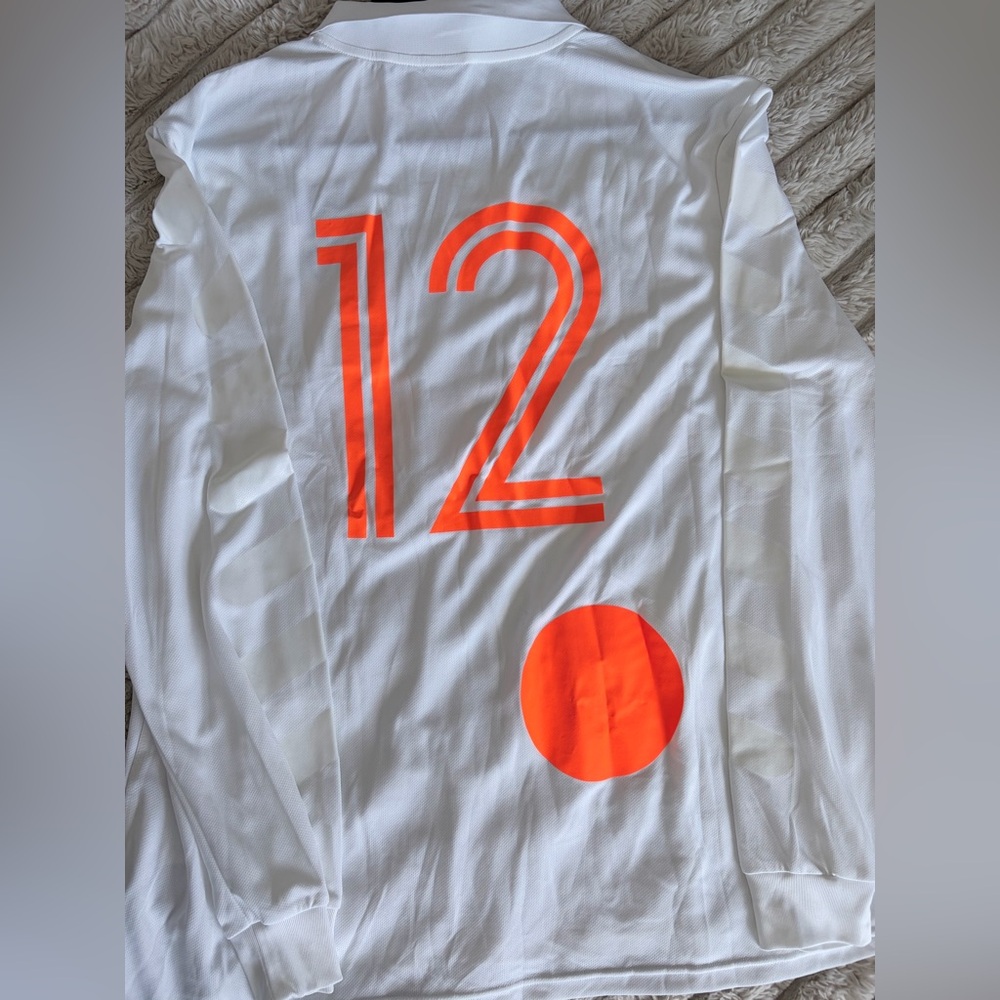 Off-White Men's White and Orange Long Sleeve Jersey - Picture 5 of 10